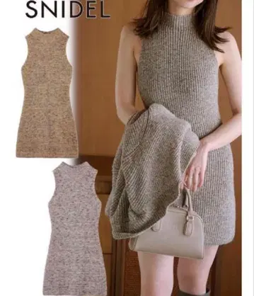 snidel 스나이델 미니 니트 원피스 그레이 GRY