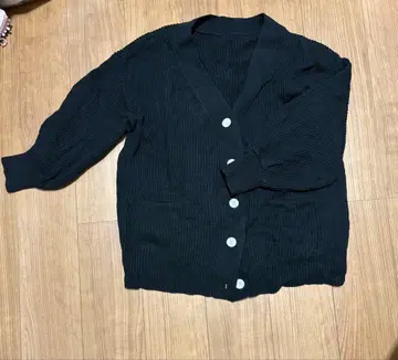 chico 리브 니트 긴팔 가디건