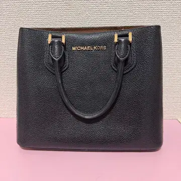 MICHAEL KORS 블랙 가죽 토트백