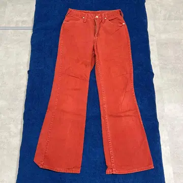 70년대 USA제 랭글러 코튼 플레어 팬츠 브라운 size 11/12
