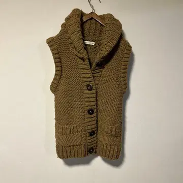 Audrey and John Wad 후드 부착 니트 베스트