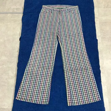 LEVI'S 리바이스 체크 무늬 플레어 팬츠 SCOVIL 지퍼 사용