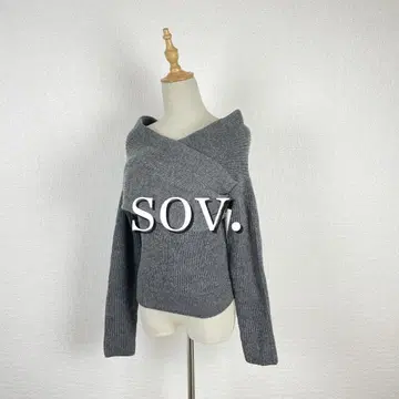 sov. 오프숄더 니트 스웨터 더블 스탠다드 클로징