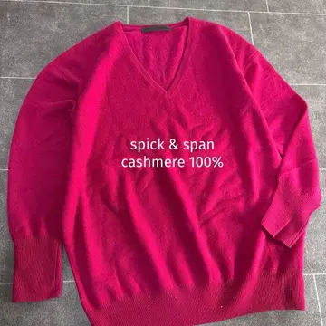 새상품급 스픽 앤 스팬 캐시미어 100% 코쿤 니트