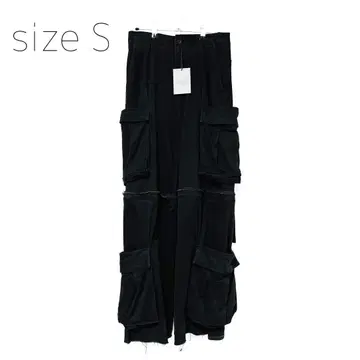 [ 즉완품 ] GRANCY 그랑시 지퍼 디자인 카고 팬츠 S 하자품