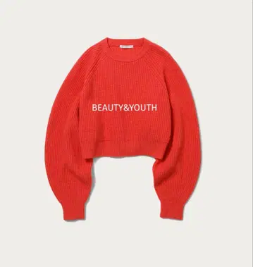 새상품급 뷰티 앤 유스 숏 기장 울 니트 정가 14800