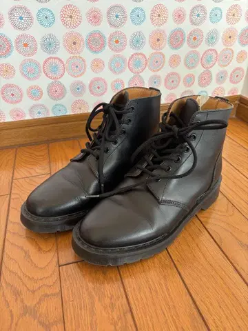 MHL 마가렛호웰 블랙 레더 하이컷 워크 부츠 24cm