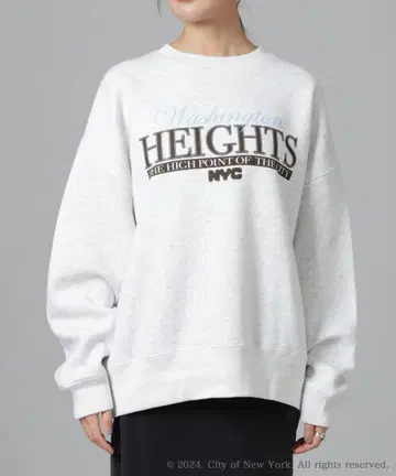 워싱턴 하이츠 NYC 맨투맨 그레이