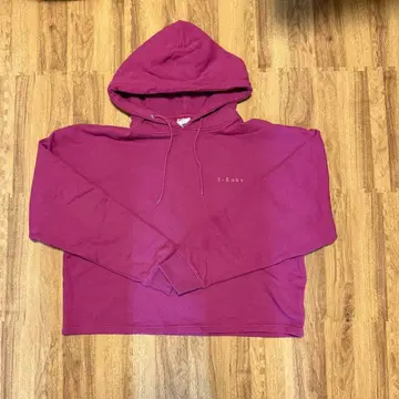 x-girl 퍼플 핑크 크롭 후드티 2