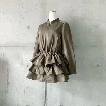 새상품급 Diagram 그레이스 콘티넨탈 티어드 프릴 블루종 자켓 36