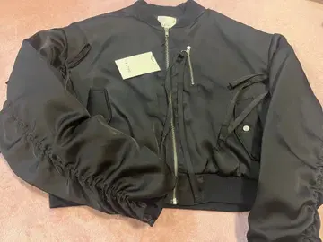 EATME 리본 슬리브 블루종