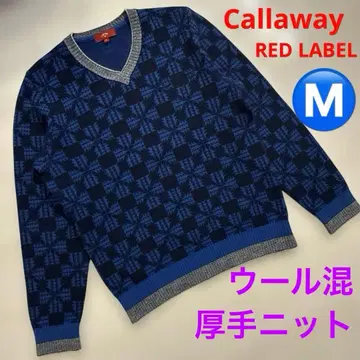 캘러웨이 레드 라벨 남성용 울 혼방 V넥 니트 스웨터 M