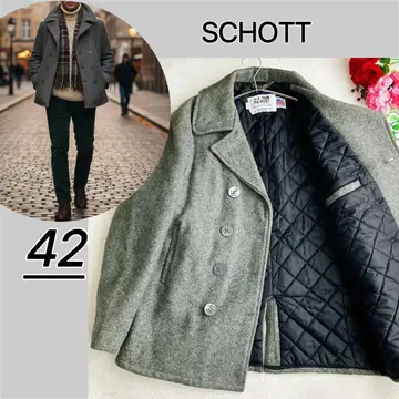 [빅 사이즈] 샷 SCHOTT 피코트 더블 충전솜 US740N