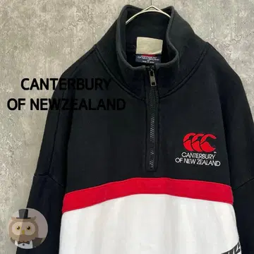 [일본제] 캔터베리 하프 지퍼 맨투맨 올블랙스 90s 구제 의류