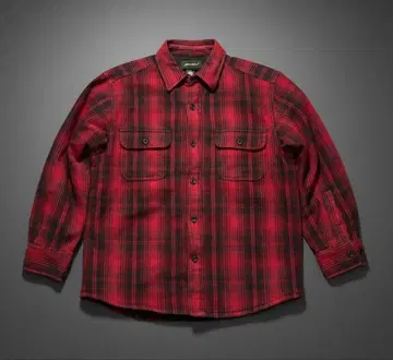 레어 00s 에디 바우어 안감 퀼팅 옴브레 체크 충전솜 플란넬 셔츠