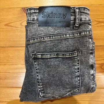 스키니 핏 그레이 데님 청바지 28