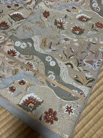 꽃무늬 자수 후쿠로 오비