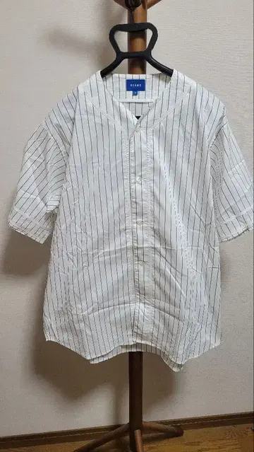 BEAMS 베이스볼 셔츠 스트라이프