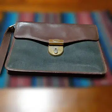 비즈니스 백 브라운 그레이 캔버스 가죽