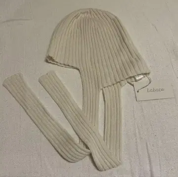 [ 미사용 ] babaco 리브 니트 모자