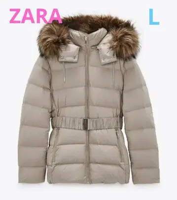 ZARA 다운 자켓 베이지 L