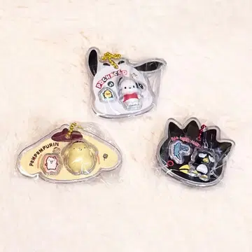 반다이 산리오 패키지 참 폼폼푸딩 포차코 바츠마루 3종 세트