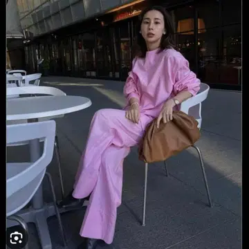 [ AMERI ] 핑크 오버 사이즈 셋업 M 사이즈