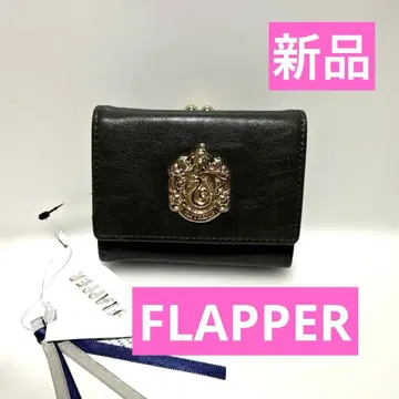 택 포함 새상품 FRAPPER 3단 폴더형 지갑 골드 컬러 엠블럼 포함