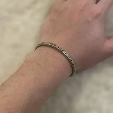 실버 뱅글 별 모양 장식