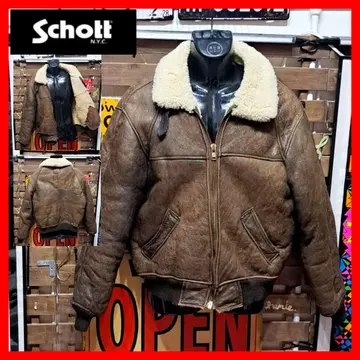 Schott 양가죽 무스탕 보아 B-6 플라이트 자켓 40