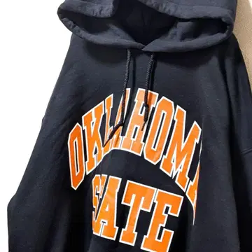 길단 오클라호마 스테이트 로고 후드 맨투맨 블랙 L 구제 의류