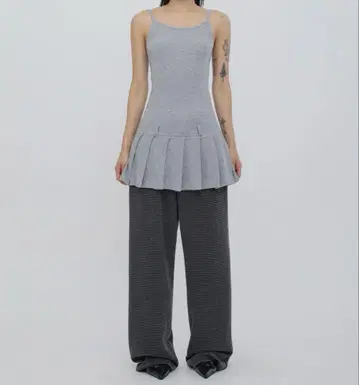 새상품 CHICKS 슬리브리스 원피스 그레이 MUSINSA