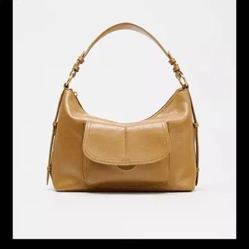 ZARA 더블 핸들 가죽 포켓 백