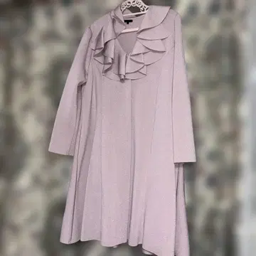 TO BE CHIC 프릴 라이트 핑크 롱 코트 46