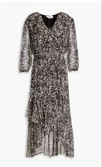 ba&sh 프랑스 꽃무늬 시스루 롱 원피스 7부 소매