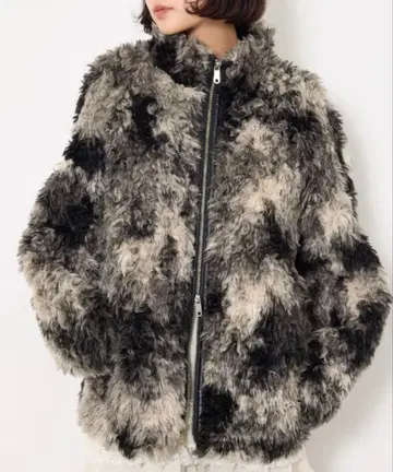 SLY 컬 보아 블루종 사이즈 2