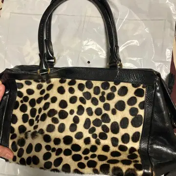 레오파드 무늬 송치 핸드백