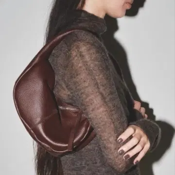 투데이풀 브라운 가죽 숄더백
