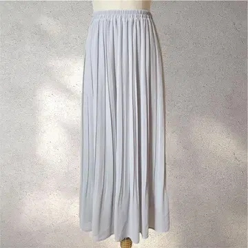 [ 미슈마슈 ] 38/플리츠 스커트/라벤더/허리밴딩/롱 기장