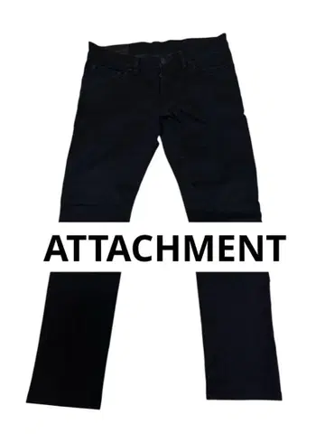 ATTACHMENT 블랙 팬츠 카즈유키 쿠마가이 어태치먼트