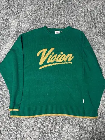 VISION STREET WEAR 그린 컬러 스웨터