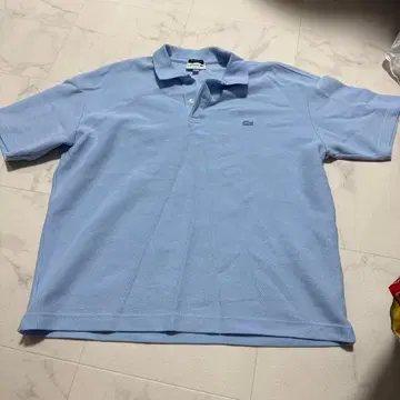 LACOSTE 클래식 핏 피케 셔츠 L 라이트 블루