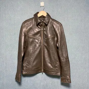 멘즈비기 가죽 자켓 양가죽 브라운