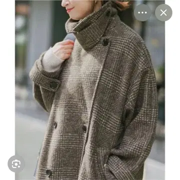 spick&span 체크 무늬 코트