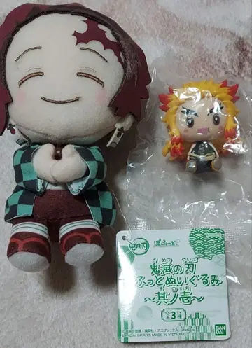 귀멸의 칼날 제일복권 쵸코놋코 렌고쿠 포풋토 봉제 인형 탄지로