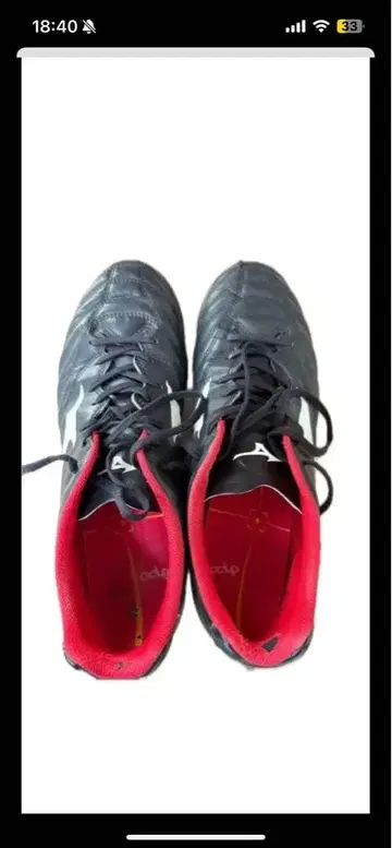 미즈노 축구화 블랙 레드 28.0cm MIZUNO NEO