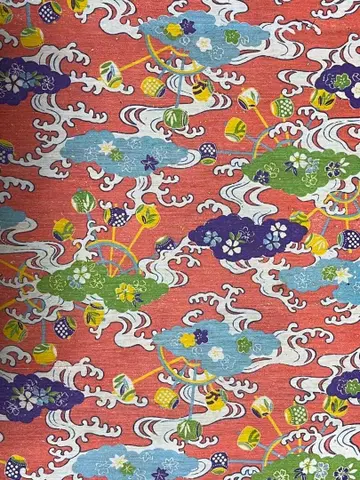 옷감 자투리 약 10m 홍가타 코몬