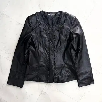 archive grunge leather jaket black y2k