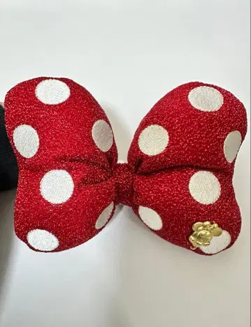 미니 리본 머리끈 도트 라메 대