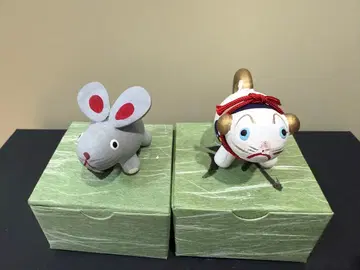 [ 복통 오구라야 목조 인형 십이지 ] 강아지, 쥐 토트토리현